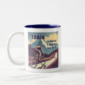 Zug, wenn andere nicht fahren zweifarbige tasse (Links)