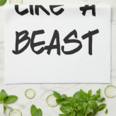 Zug wie eine Tiermotivierend Workout-Turnhalle Geschirrtuch (Gefaltet)