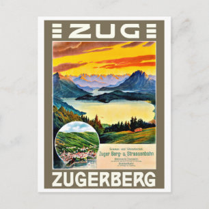 Zug, Zegerberg Berg, Schweiz, vintage Postkarte