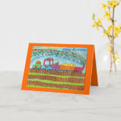 Zug zum Geburtstag Karte (Gelbe Blume)