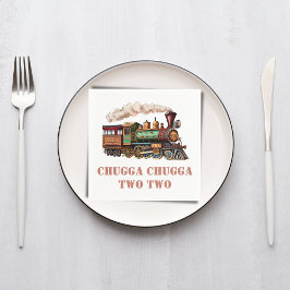 Zug Zweite 2. Geburtstag Party Chugga Chugga Zwei Serviette