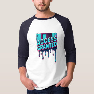 Zugang gewährt Retro-Hacker-Disketten-Grafik T-Shirt