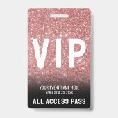 Zugang Rosa Rose Gold VIP Ausweis (Rückseite)