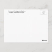 Zugang zum japanischen Garten Postkarte (Rückseite)
