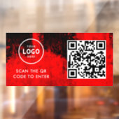 Zugangskontrolle | QR-Code Geschäftslogo Eingang B Fensteraufkleber (Blatt 2)