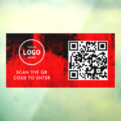Zugangskontrolle | QR-Code Geschäftslogo Eingang B Fensteraufkleber (Blatt 3)