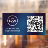 Zugangskontrolle | QR-Code Geschäftslogo Eingang B Fensteraufkleber (Blatt 2)