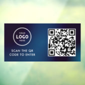 Zugangskontrolle | QR-Code Geschäftslogo Eingang B Fensteraufkleber (Blatt 3)