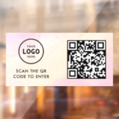 Zugangskontrolle | QR-Code Geschäftslogo Eingang B Fensteraufkleber (Blatt 2)