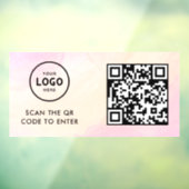 Zugangskontrolle | QR-Code Geschäftslogo Eingang B Fensteraufkleber (Blatt 3)