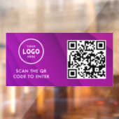Zugangskontrolle | QR-Code Geschäftslogo Eingang B Fensteraufkleber (Blatt 2)