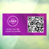 Zugangskontrolle | QR-Code Geschäftslogo Eingang B Fensteraufkleber (Blatt 3)