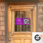 Zugangskontrolle | QR-Code Geschäftslogo Eingang B Fensteraufkleber (Haustür)