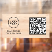 Zugangskontrolle | QR-Code Geschäftslogo Eintrag B Fensteraufkleber (Blatt 2)