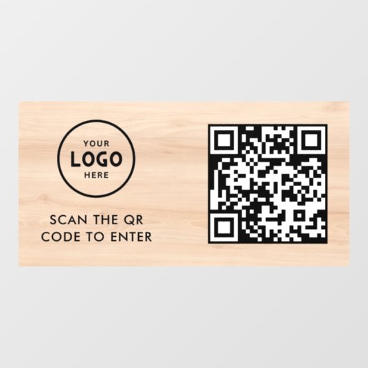 Zugangskontrolle | QR-Code Geschäftslogo Eintrag B Fensteraufkleber (Blatt)