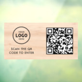 Zugangskontrolle | QR-Code Geschäftslogo Eintrag B Fensteraufkleber (Blatt 3)