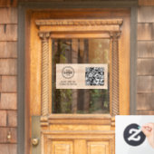 Zugangskontrolle | QR-Code Geschäftslogo Eintrag B Fensteraufkleber (Haustür)