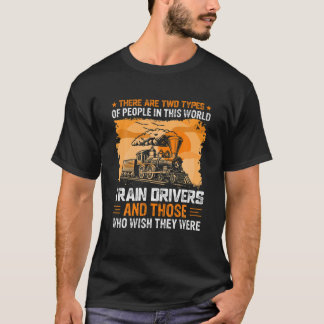 Zugbahn Vintages Retro-Lokomotive Altes Modell T-Shirt