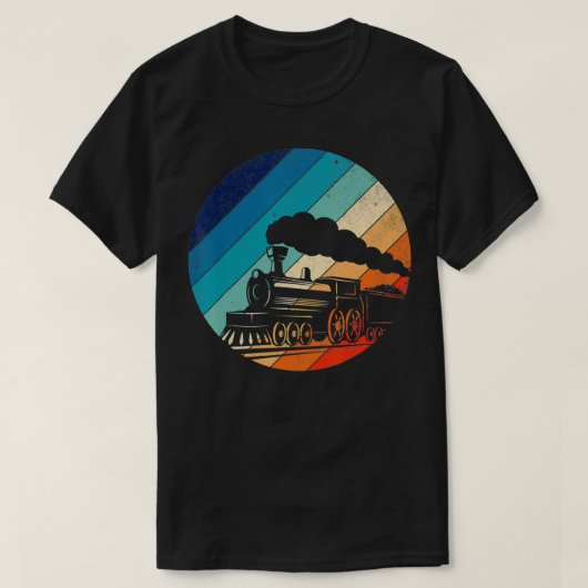 Zugbahn Vintages Retro-Lokomotive Altes Modell T-Shirt (Design vorne)