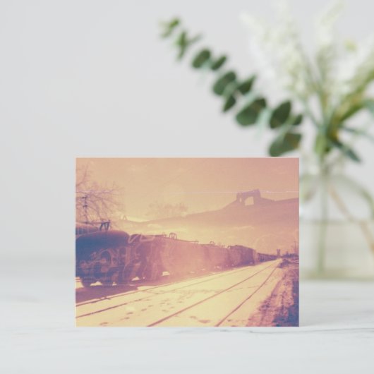 Zugbahnhof Postkarte (Stehend Vorderseite)