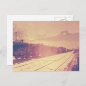 Zugbahnhof Postkarte (Vorne/Hinten)