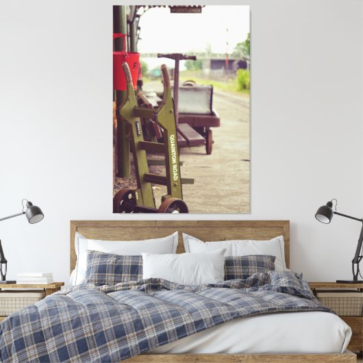Zugbahnsteig Vintag Leinwanddruck (Insitu (Schlafzimmer))