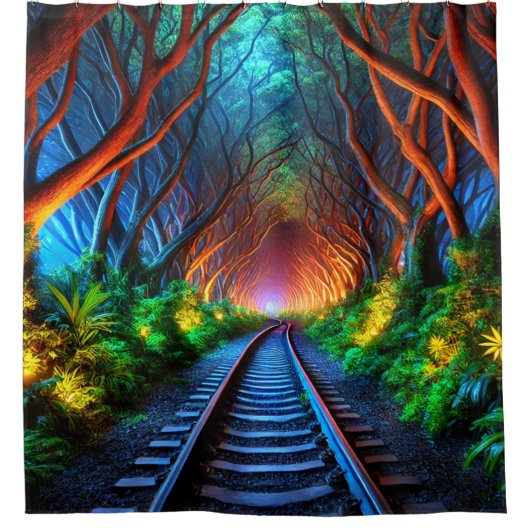 Zugbahntunnel Duschvorhang (Vorderseite)