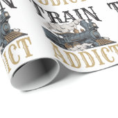 Zugbegleiter Modellbahnbahn Hobbyist Geschenkpapier (Rolleneckpunkt)