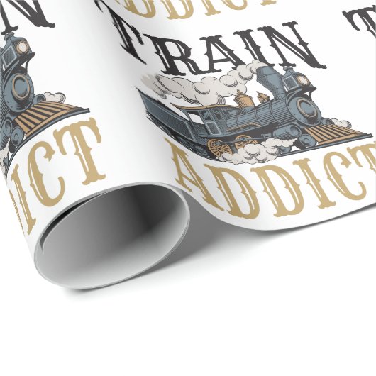 Zugbegleiter Modellbahnbahn Hobbyist Geschenkpapier (Rolleneckpunkt)