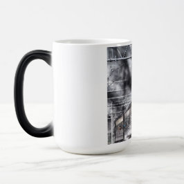 Zugdampfbahn Steampunk Motor Zielort Reisebecher