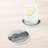 ZugdampflokomotivMotoralte Bahneisenbahn Getränkeuntersetzer (Seite)