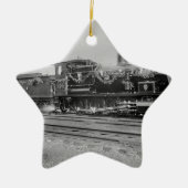 ZugdampflokomotivMotoralte Bahneisenbahn Keramikornament (Vorne)