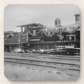 ZugdampflokomotivMotoralte Bahneisenbahn Untersetzer (Vorderseite)