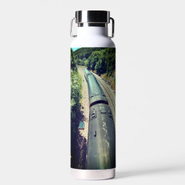 Züge auf den Gleisen Trinkflasche