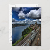 Züge auf der Willamette Postkarte (Vorne/Hinten)