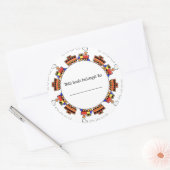 Züge auf einer Strecke Runder Aufkleber (Umschlag)