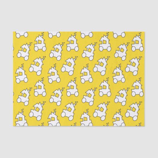 Züge auf Gelb Seidenpapier (Vorderseite)