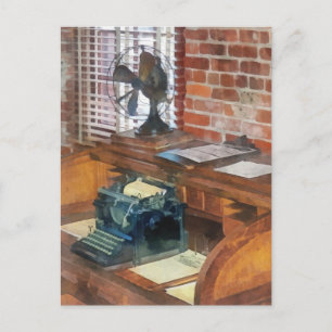 Züge - Büro des Bahnhofsvorstehers Postkarte