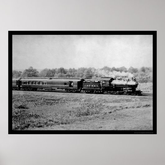 Züge Chicago und Northwest Eisenbahn 1899 Poster (Vorne)
