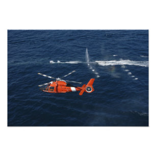 Züge einer Hubschrauber-Crew Fotodruck