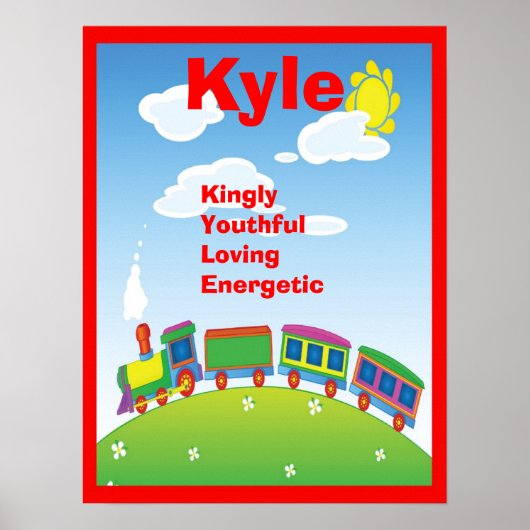 Züge Eisenbahn Jungs jeder Art Art Print Room Deko (Vorne)