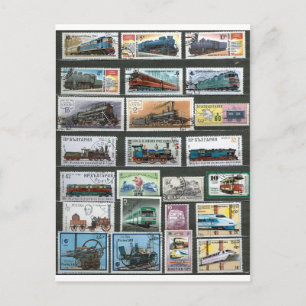 Züge Eisenbahnen Lokomotiven 4 Postkarte