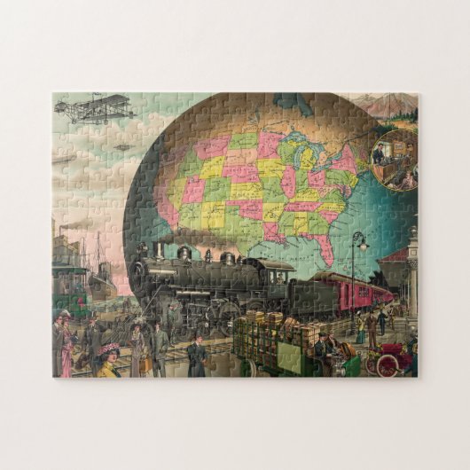 Züge, Flugzeuge u. alles anderes Puzzle (Horizontal)