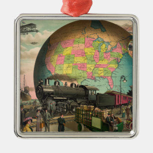 Züge, Flugzeuge und alles andere Silbernes Ornament
