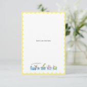 Züge für neutrale Tiere | Retro-Babydusche Begleitkarte (Stehend Vorderseite)