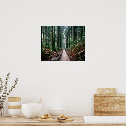 Züge im Wald Poster (Küche)