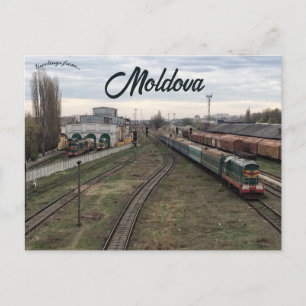 Züge in Chișinău Moldawien Postkarte