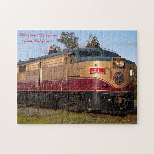 Züge in Kalifornien. Puzzle (Horizontal)