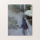 Züge in Snow Monet Kunstvoll wandern Puzzle (Vertikal)