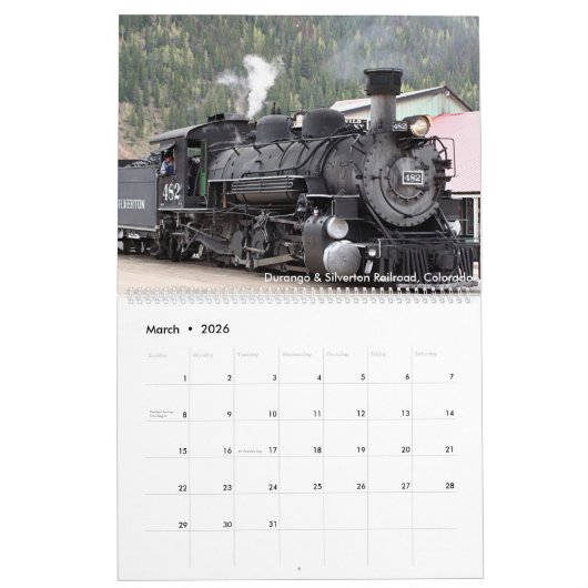 Züge - Kalender 2026 (Mär 2026)